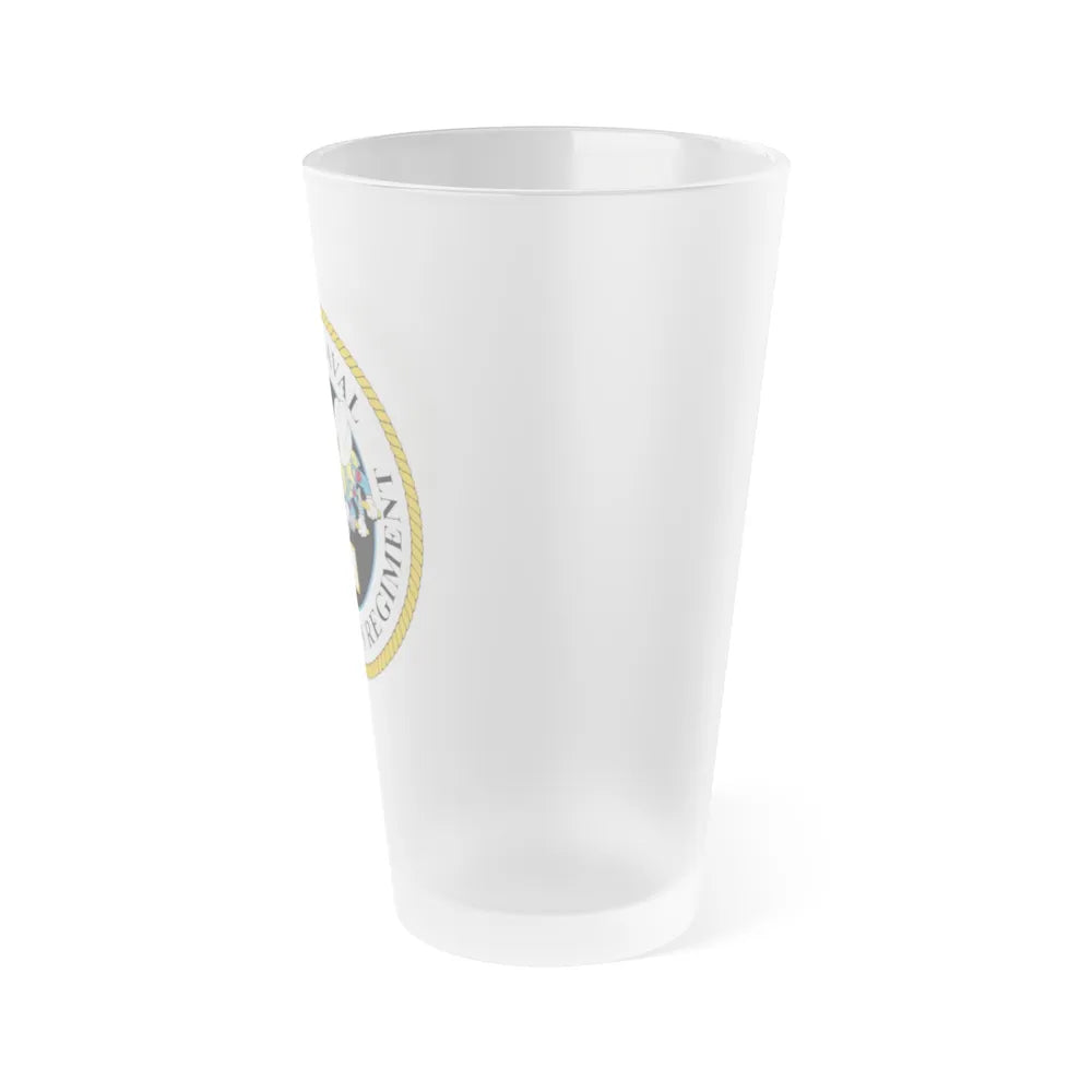 First Naval Construction Regiment (U.S. Navy) Frosted Pint Glass 16oz-Go Mug Yourself