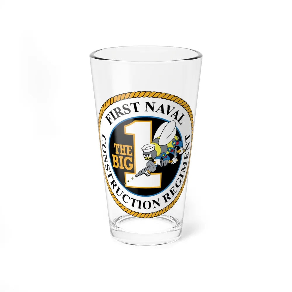 First Naval Construction Regiment (U.S. Navy) Pint Glass 16oz-16oz-Go Mug Yourself