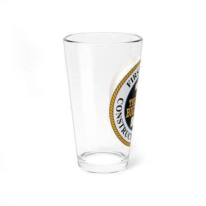 First Naval Construction Regiment (U.S. Navy) Pint Glass 16oz-Go Mug Yourself