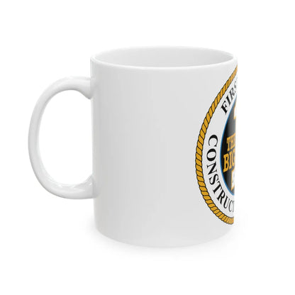 First Naval Construction Regiment (U.S. Navy) White Coffee Mug-Go Mug Yourself