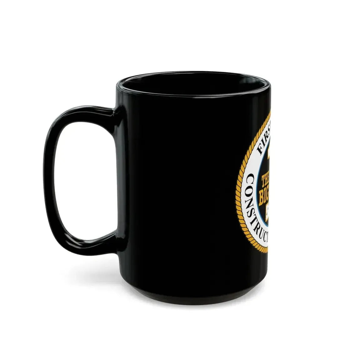 First Naval Construction Regiment (U.S. Navy) Black Coffee Mug - Go Mug Yourself