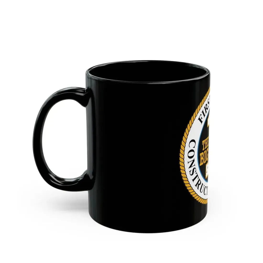 First Naval Construction Regiment (U.S. Navy) Black Coffee Mug - Go Mug Yourself