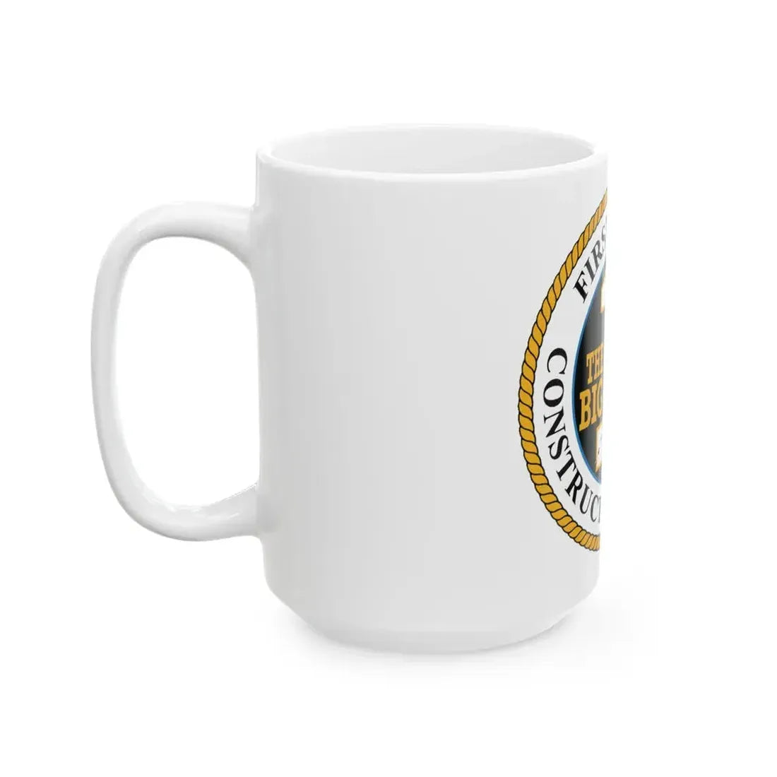 First Naval Construction Regiment (U.S. Navy) White Coffee Mug - Go Mug Yourself