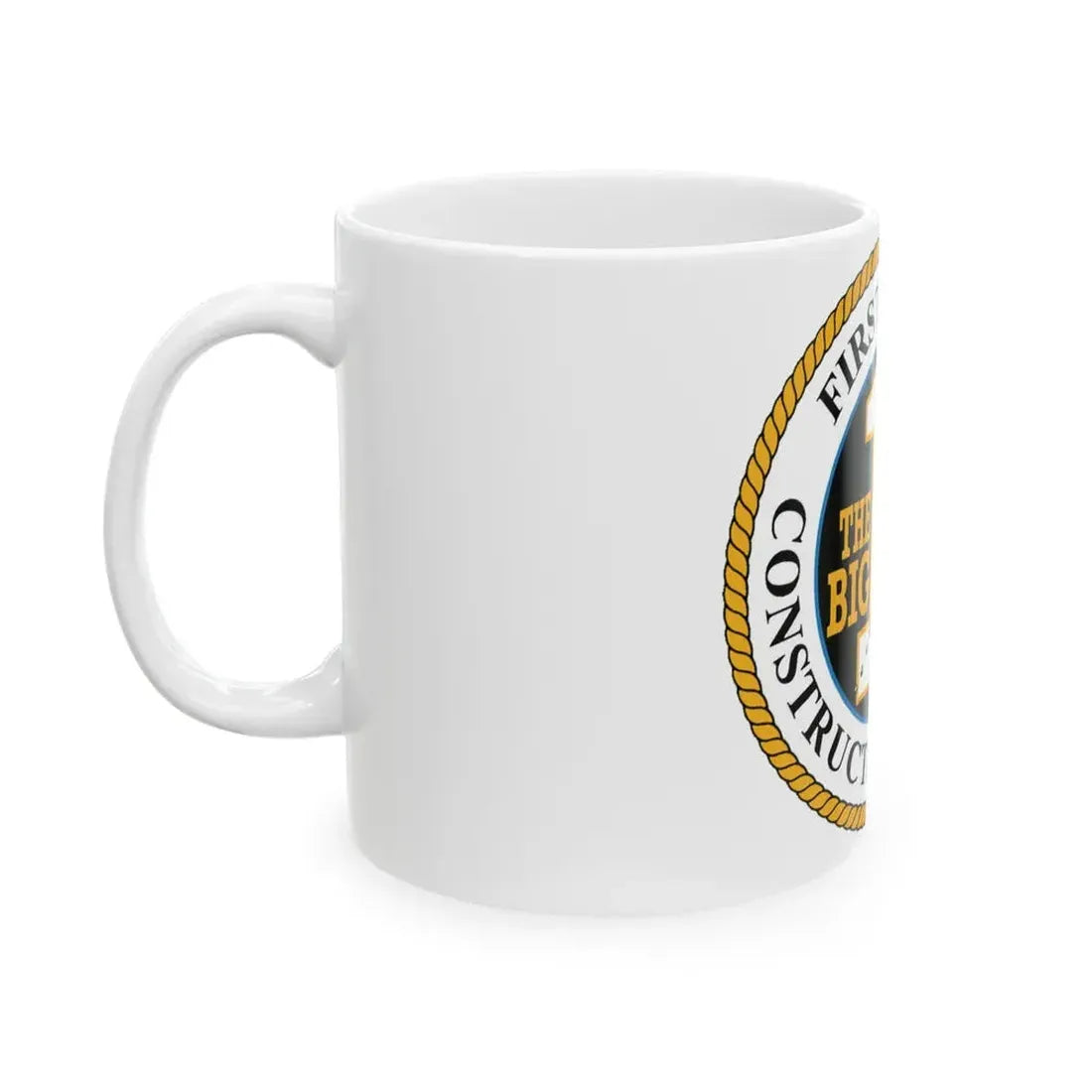First Naval Construction Regiment (U.S. Navy) White Coffee Mug - Go Mug Yourself