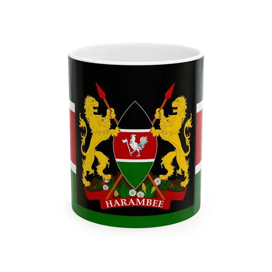 First presidential standard of Kenya (Kenya) White Coffee Mug 11oz - Go Mug Yourself