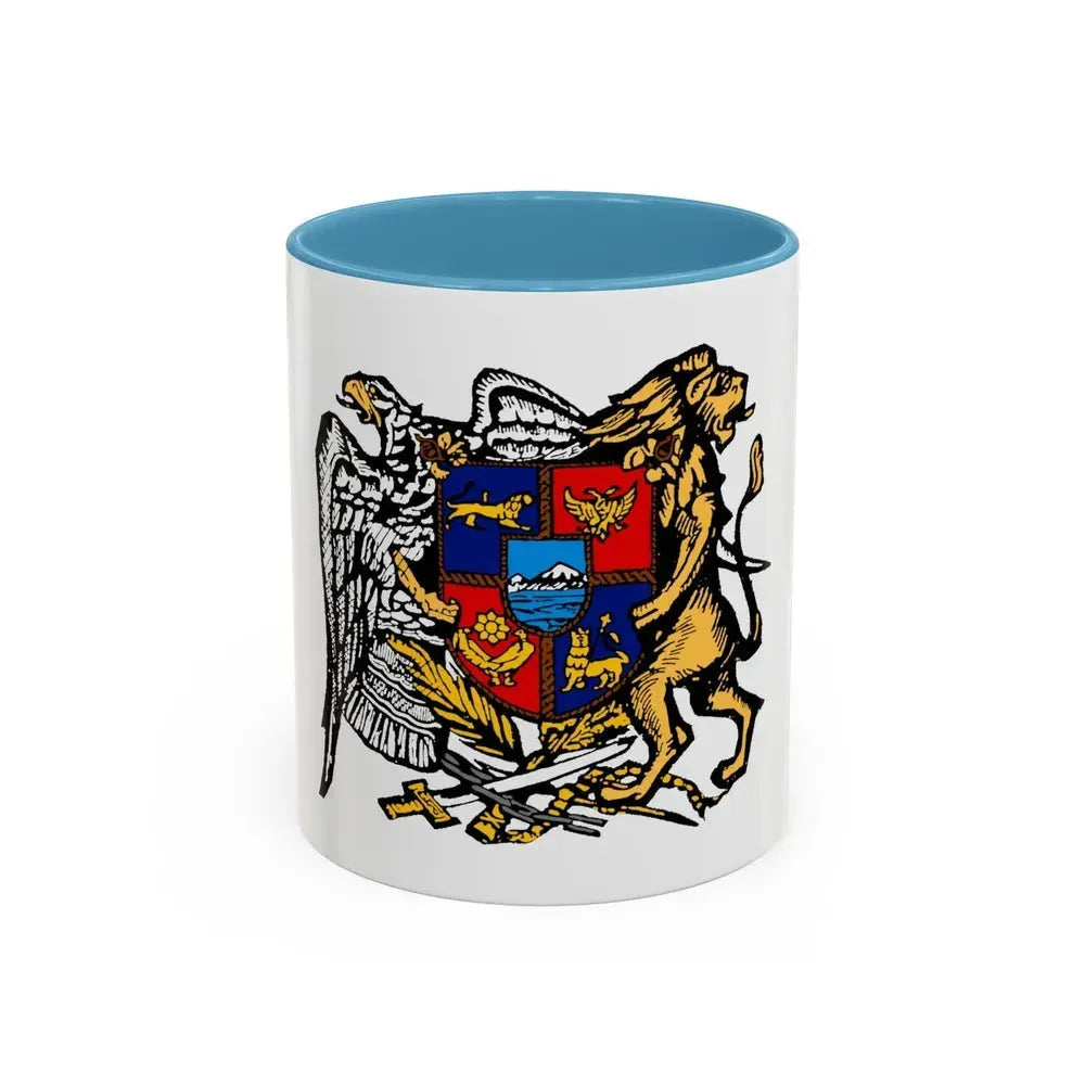 First Republic of Armenia Emblem - Accent Coffee Mug 11oz Light Blue - Go Mug Yourself