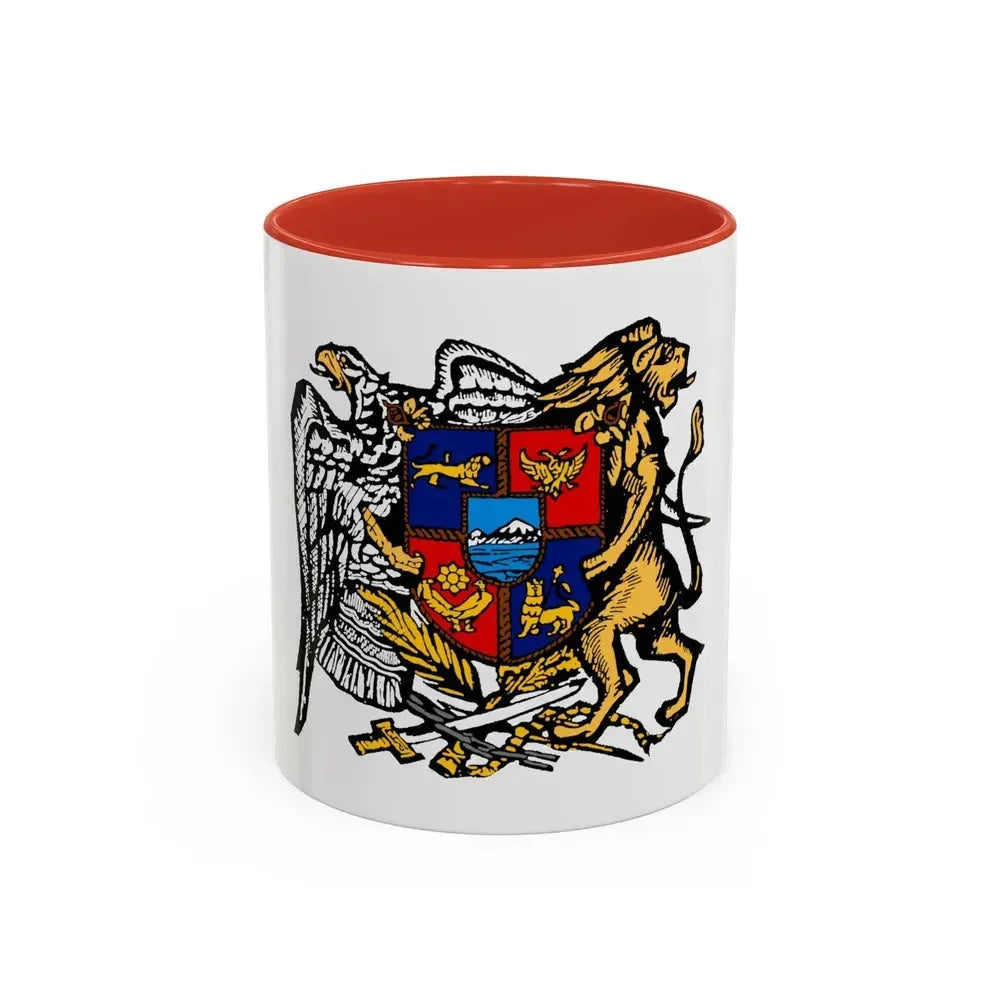 First Republic of Armenia Emblem - Accent Coffee Mug 11oz Red - Go Mug Yourself
