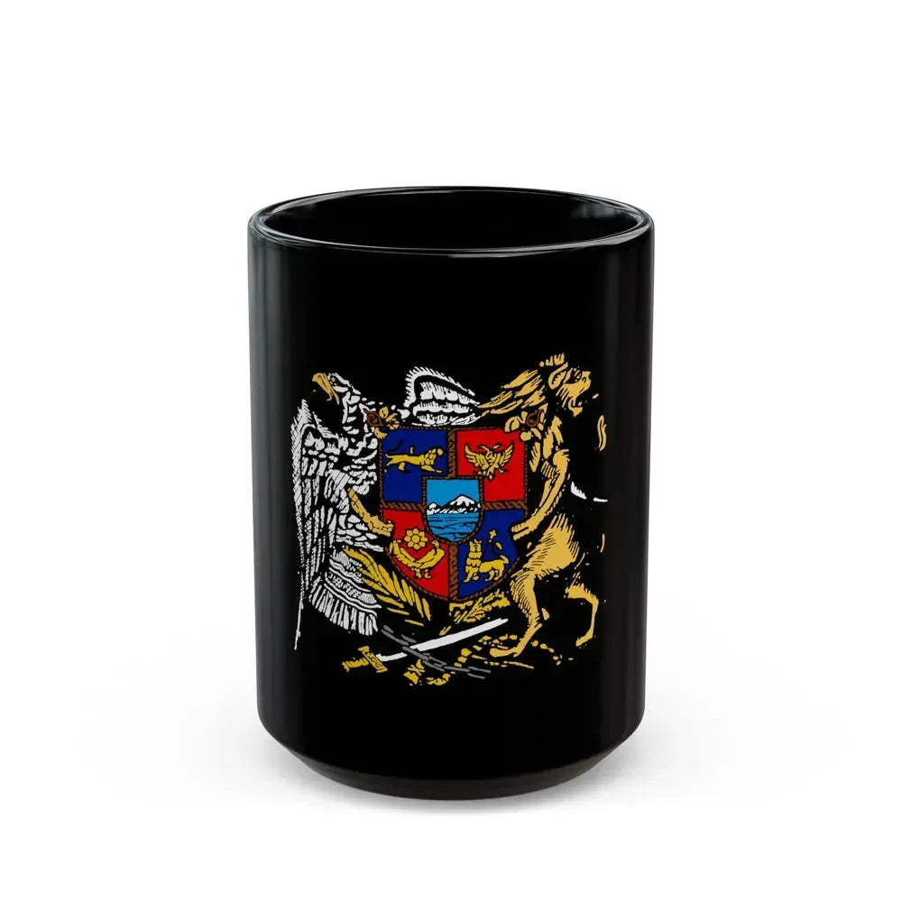 First Republic of Armenia Emblem - Black Coffee Mug 15oz - Go Mug Yourself