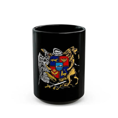 First Republic of Armenia Emblem - Black Coffee Mug 15oz - Go Mug Yourself