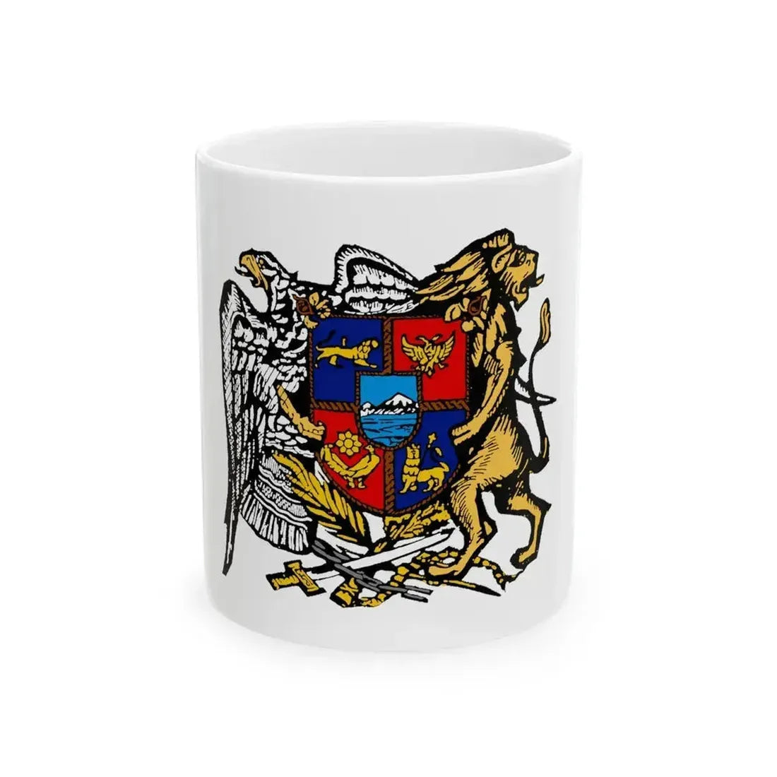 First Republic of Armenia Emblem - White Coffee Mug 11oz - Go Mug Yourself