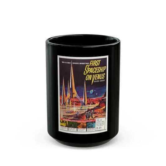 FIRST SPACESHIP ON VENUS 1960 Movie Poster - Black Coffee Mug 15oz - Go Mug Yourself