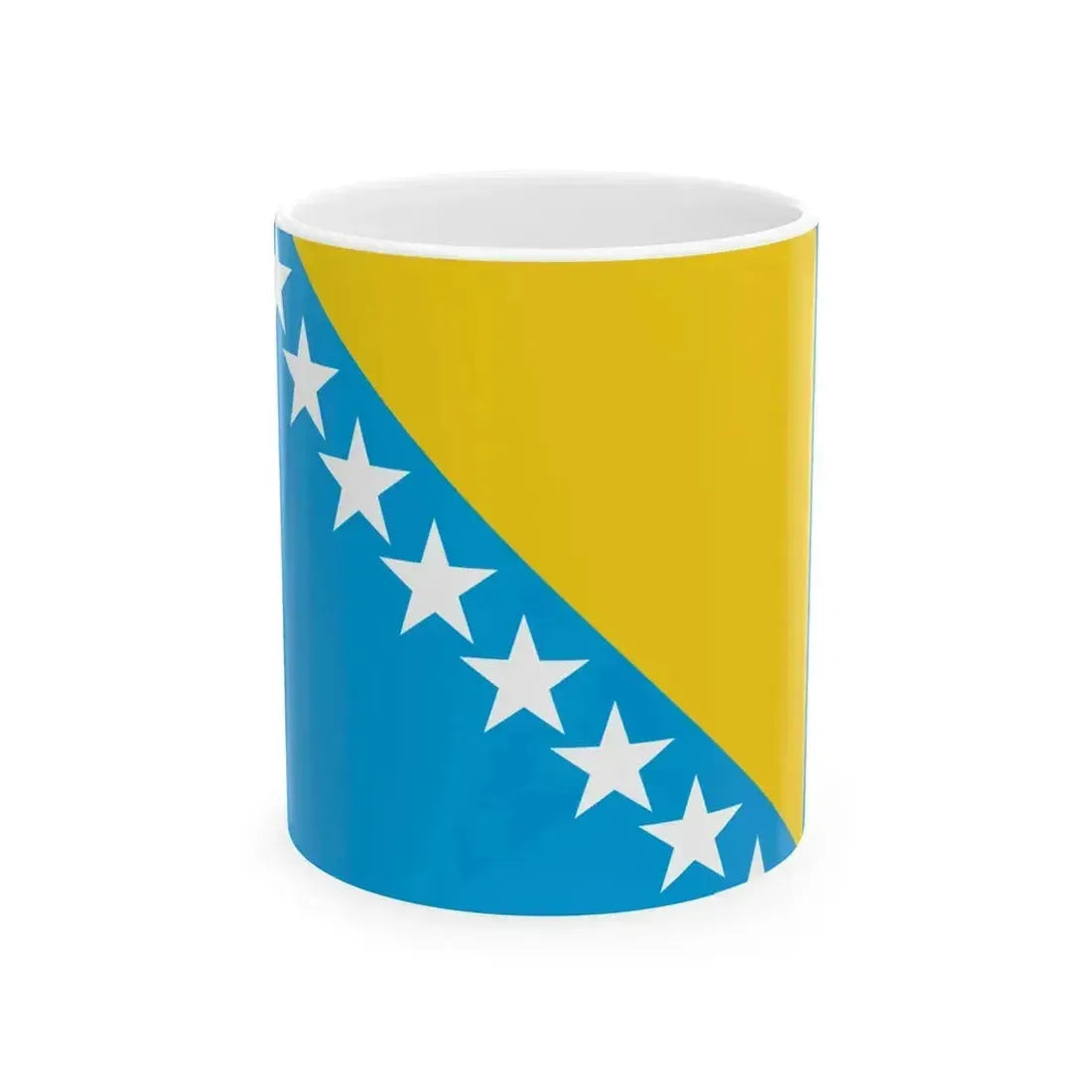 First Westendorp Proposal of BiH flag (Bosnia and Herzegovina) White Coffee Mug 11oz - Go Mug Yourself