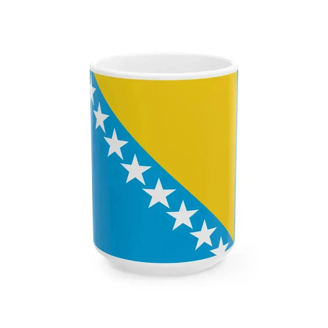 First Westendorp Proposal of BiH flag (Bosnia and Herzegovina) White Coffee Mug 15oz - Go Mug Yourself