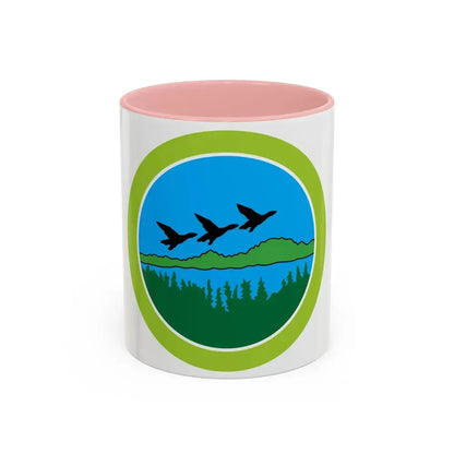 Fish and Wildlife Management (Boy Scout Merit Badge) Accent Coffee Mug 11oz Pink - Go Mug Yourself