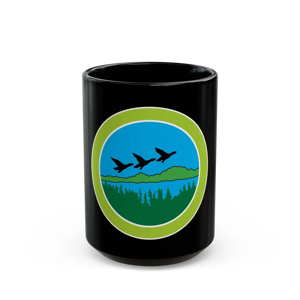 Fish and Wildlife Management (Boy Scout Merit Badge) Black Coffee Mug-15oz-Go Mug Yourself