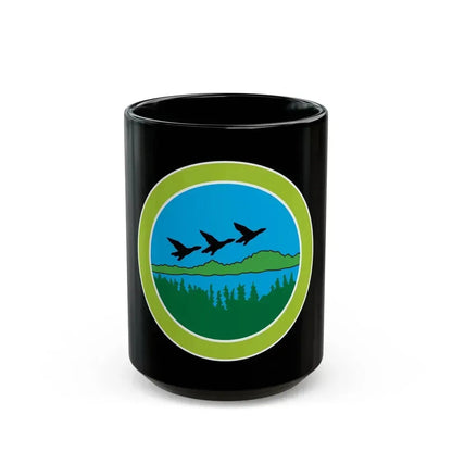 Fish and Wildlife Management (Boy Scout Merit Badge) Black Coffee Mug 15oz - Go Mug Yourself