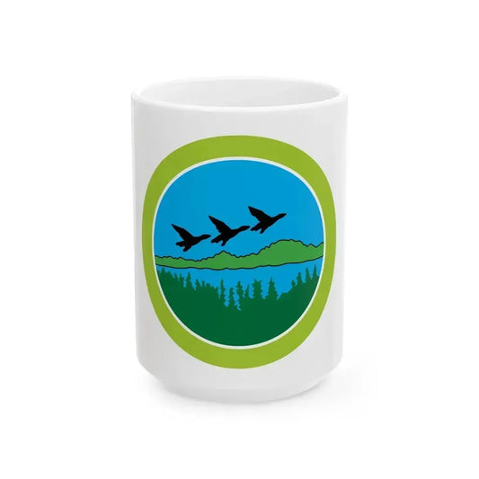 Fish and Wildlife Management (Boy Scout Merit Badge) White Coffee Mug 15oz - Go Mug Yourself