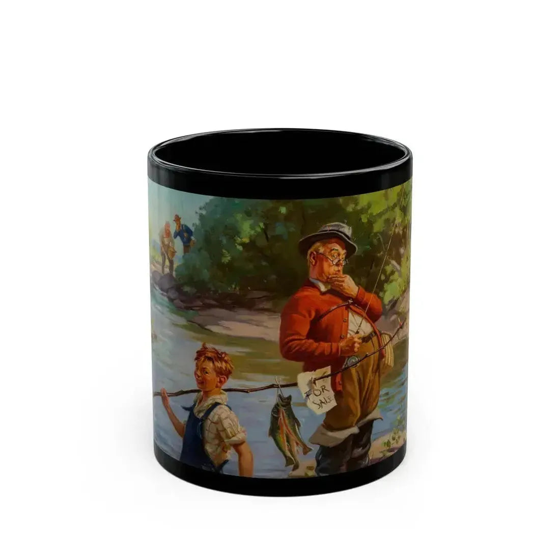 Fish For Sale - Black Coffee Mug 11oz - Go Mug Yourself