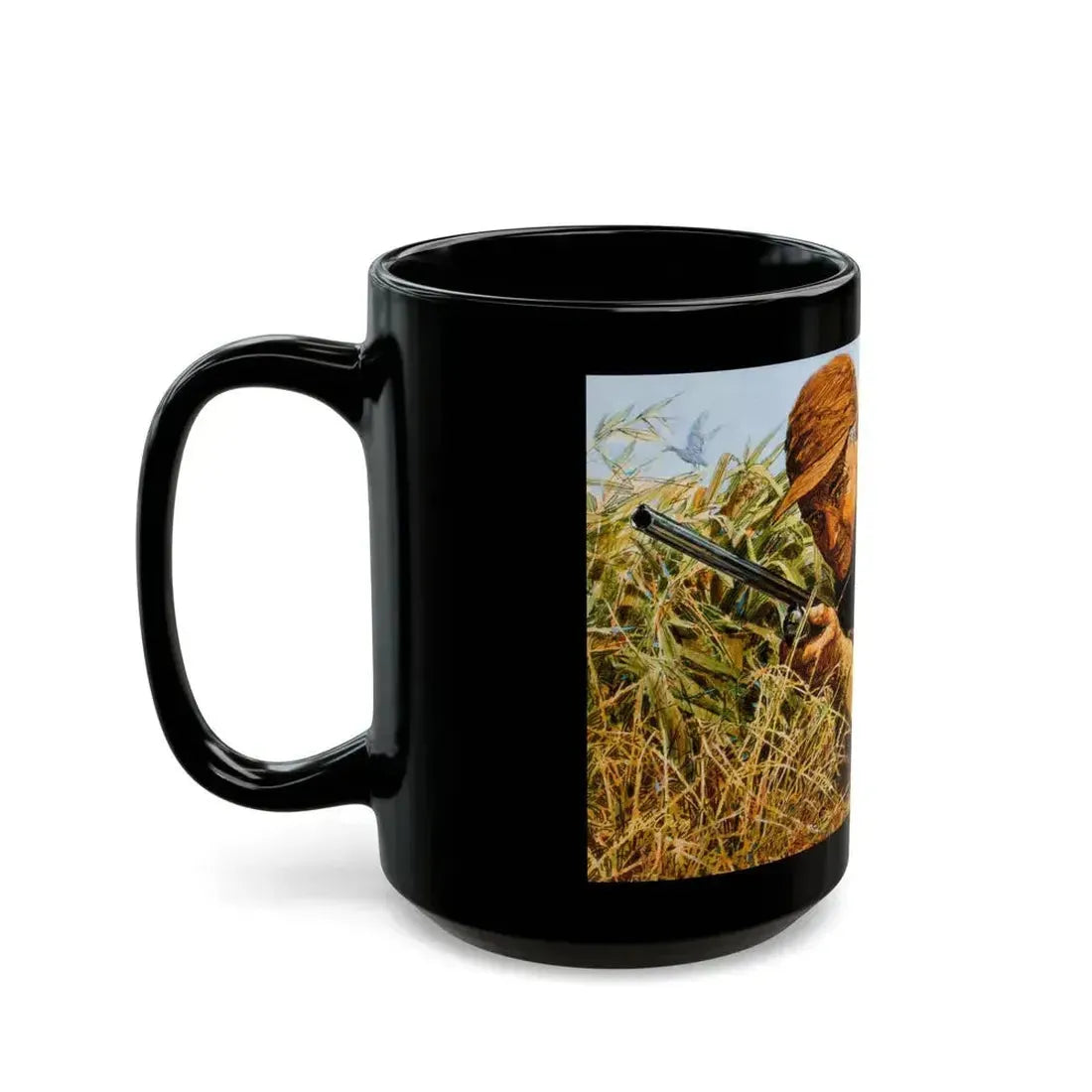 Fishing and hunting illustrations (2) - Black Coffee Mug - Go Mug Yourself