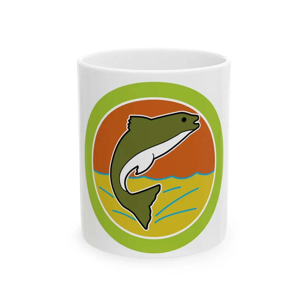 Fishing (Boy Scout Merit Badge) White Coffee Mug-11oz-Go Mug Yourself