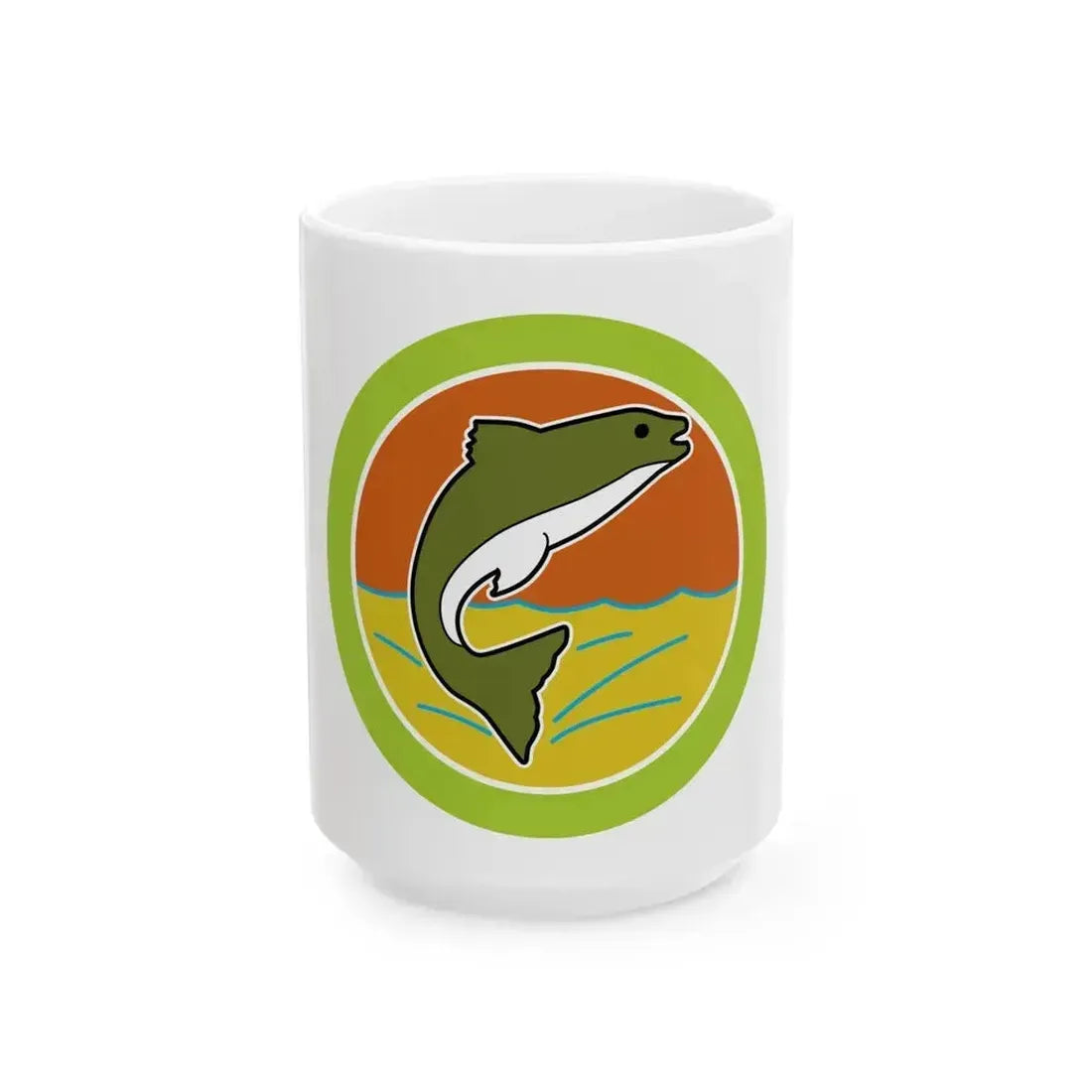Fishing (Boy Scout Merit Badge) White Coffee Mug 15oz - Go Mug Yourself
