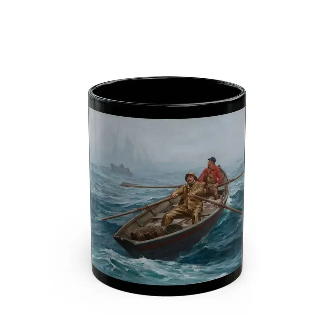 Fishing on Grand Banks , 1938 - Black Coffee Mug 11oz - Go Mug Yourself