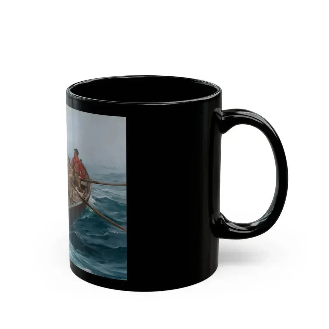 Fishing on Grand Banks , 1938 - Black Coffee Mug - Go Mug Yourself