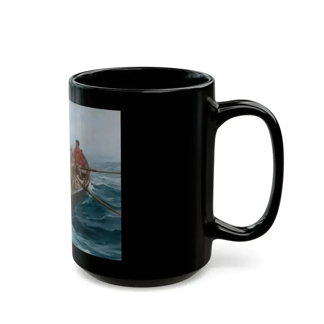 Fishing on Grand Banks , 1938 - Black Coffee Mug - Go Mug Yourself