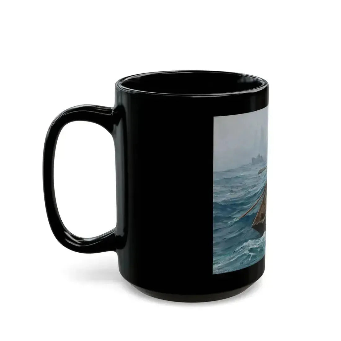 Fishing on Grand Banks , 1938 - Black Coffee Mug - Go Mug Yourself