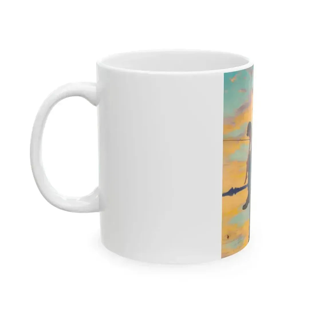 Fishing Time, calendar illustration - White Coffee Mug - Go Mug Yourself