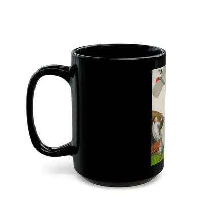 Fisk Co.--Time to Retire, advertising illustration - Black Coffee Mug - Go Mug Yourself