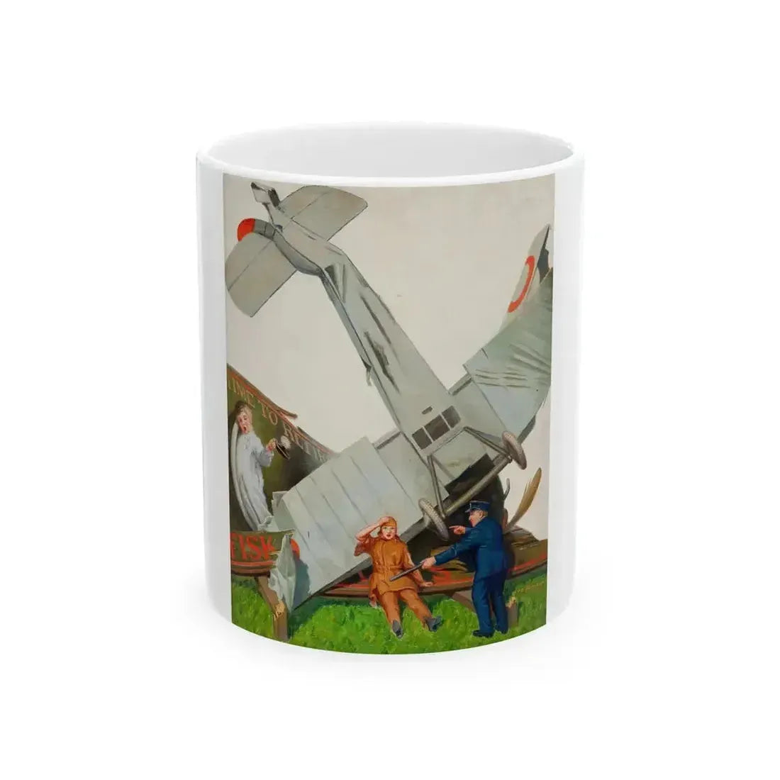 Fisk Co.--Time to Retire, advertising illustration - White Coffee Mug 11oz - Go Mug Yourself