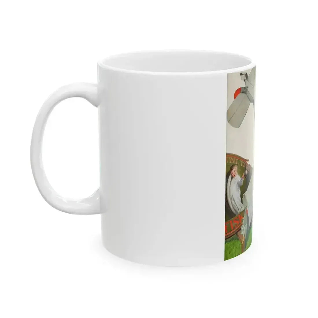 Fisk Co.--Time to Retire, advertising illustration - White Coffee Mug - Go Mug Yourself