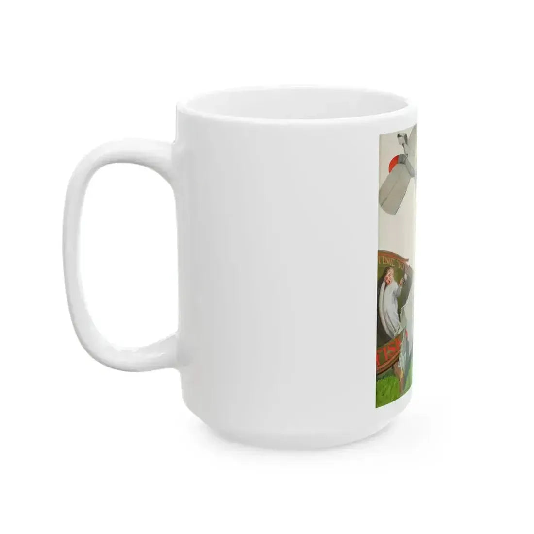 Fisk Co.--Time to Retire, advertising illustration - White Coffee Mug - Go Mug Yourself