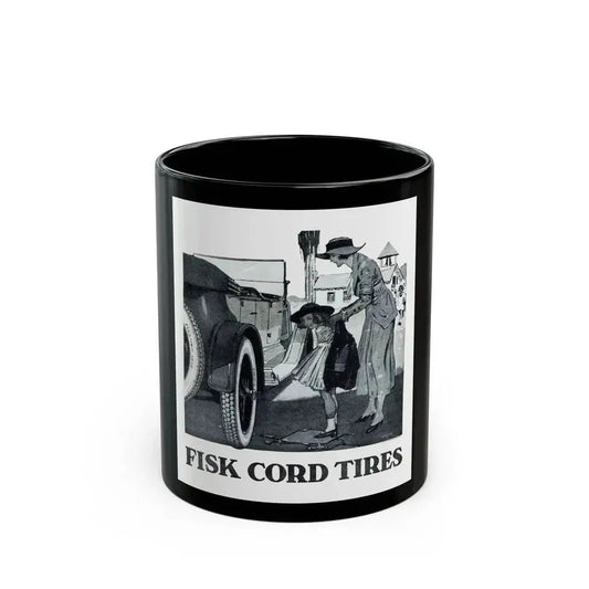 Fisk Cord Tires, Collier's, June 14, 1919 - Black Coffee Mug 11oz - Go Mug Yourself