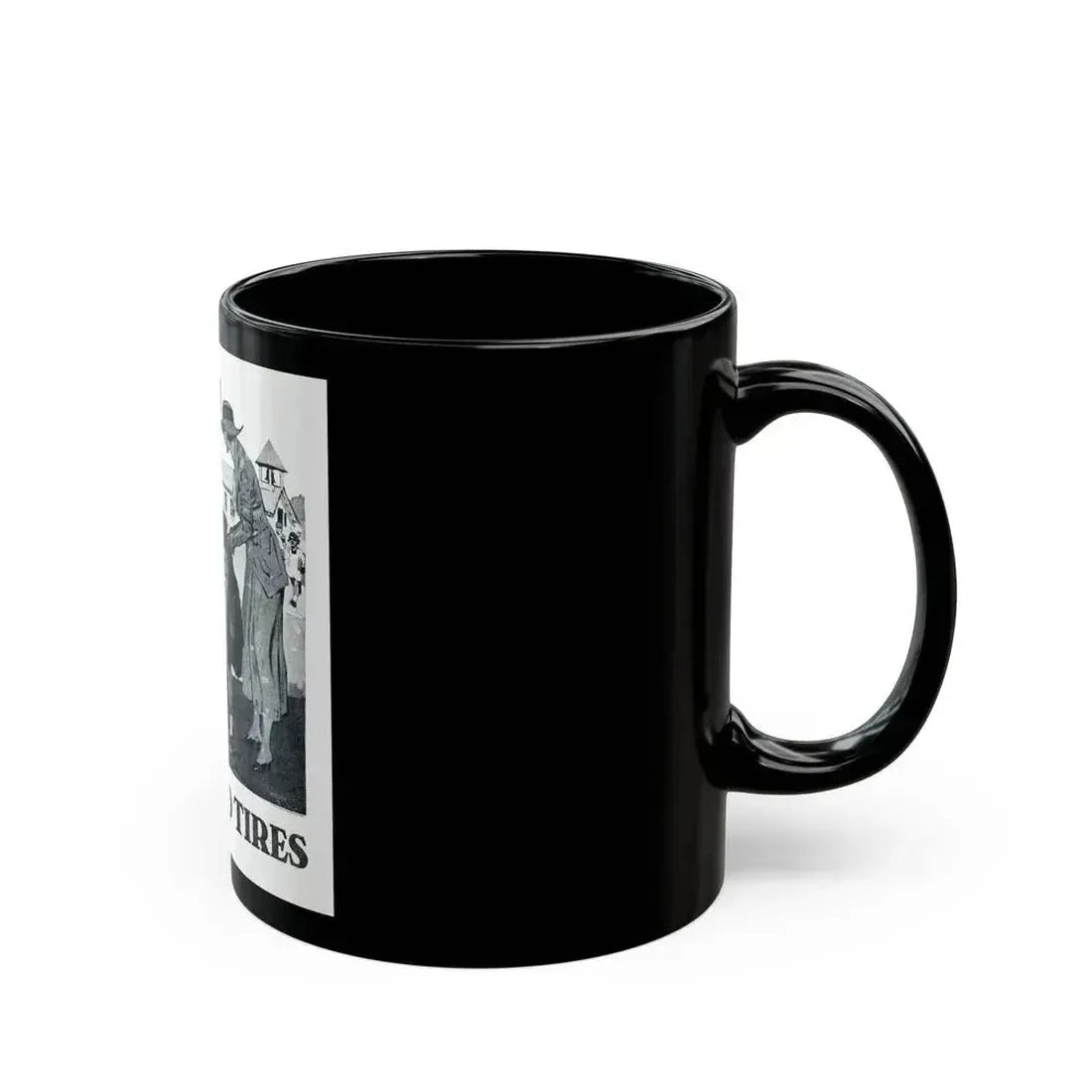Fisk Cord Tires, Collier's, June 14, 1919 - Black Coffee Mug - Go Mug Yourself