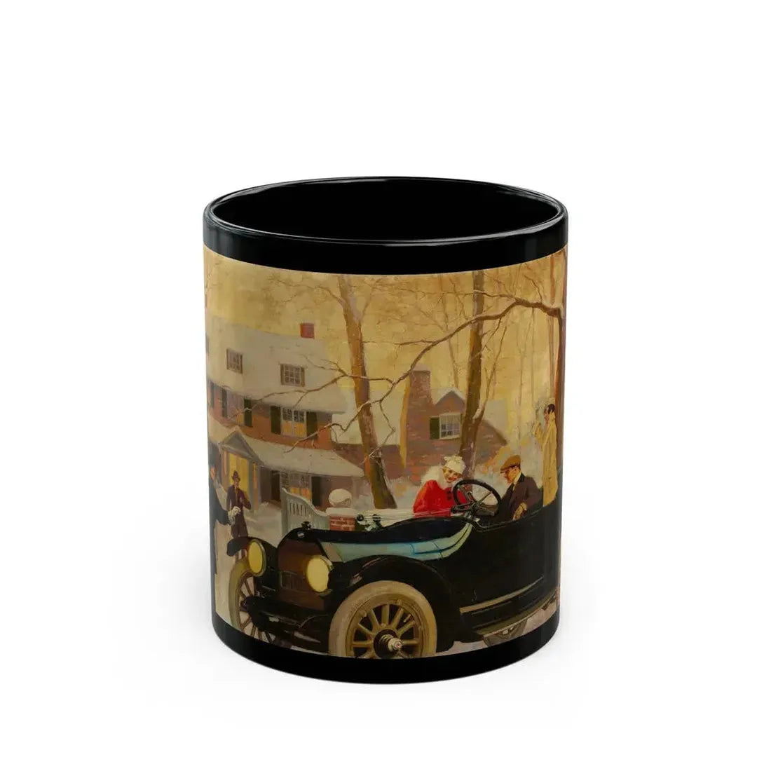Fisk Tire, ad illustration - Black Coffee Mug 11oz - Go Mug Yourself