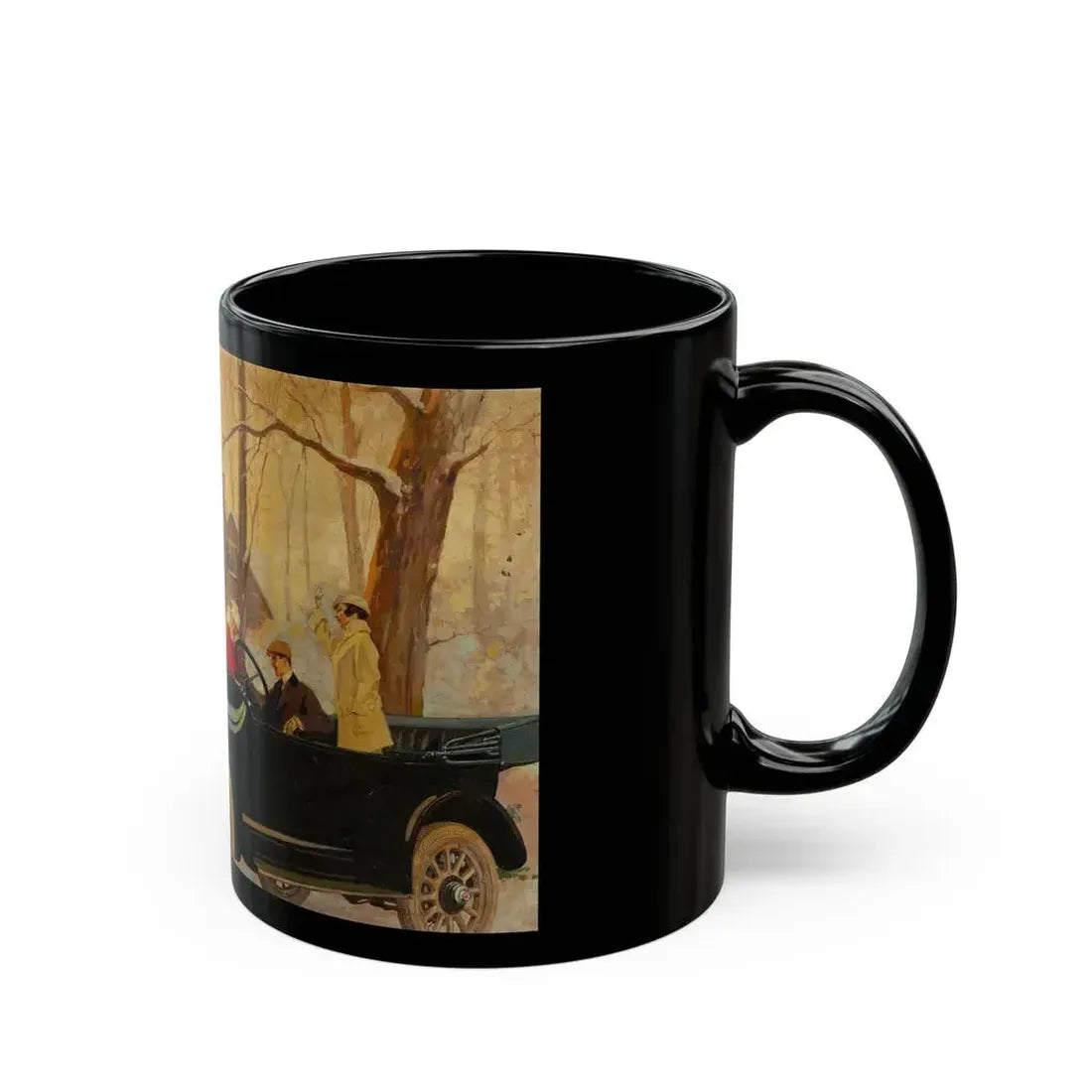 Fisk Tire, ad illustration - Black Coffee Mug - Go Mug Yourself