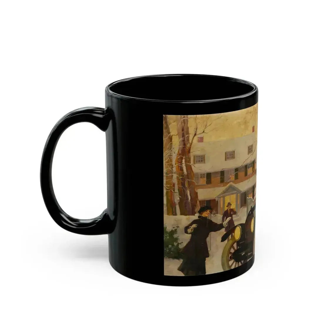 Fisk Tire, ad illustration - Black Coffee Mug - Go Mug Yourself