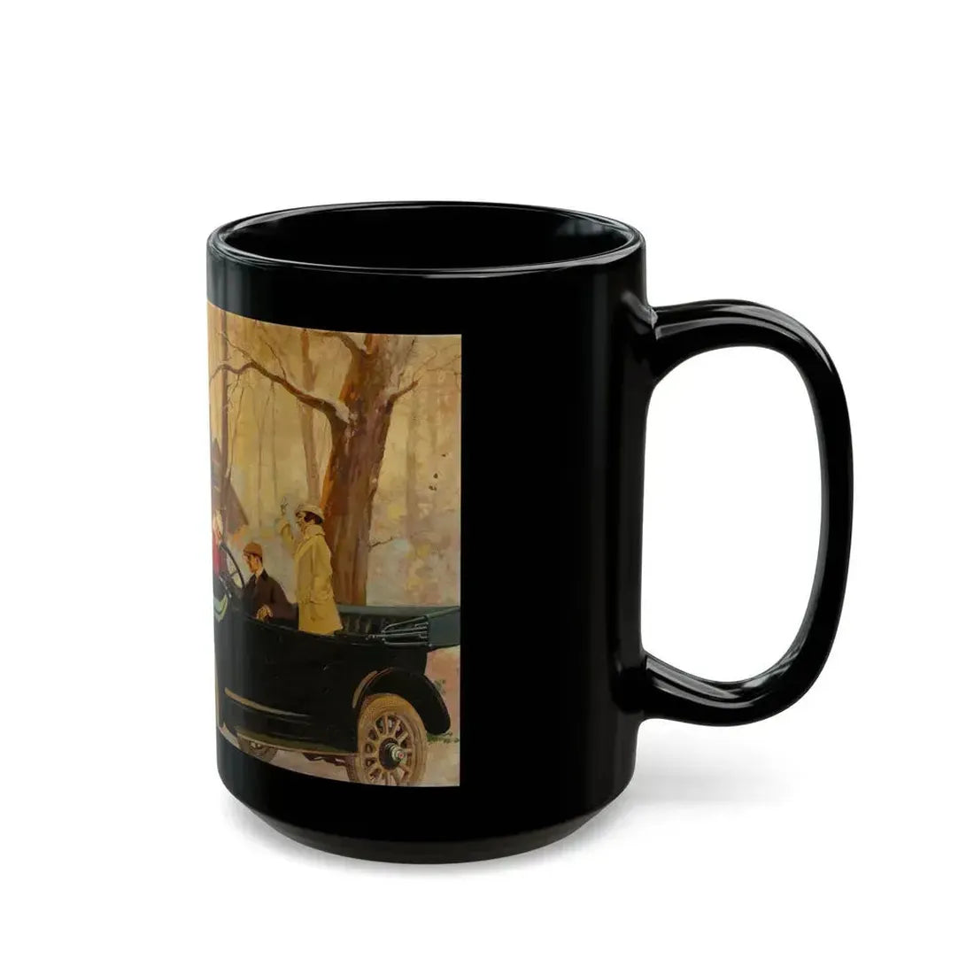 Fisk Tire, ad illustration - Black Coffee Mug - Go Mug Yourself