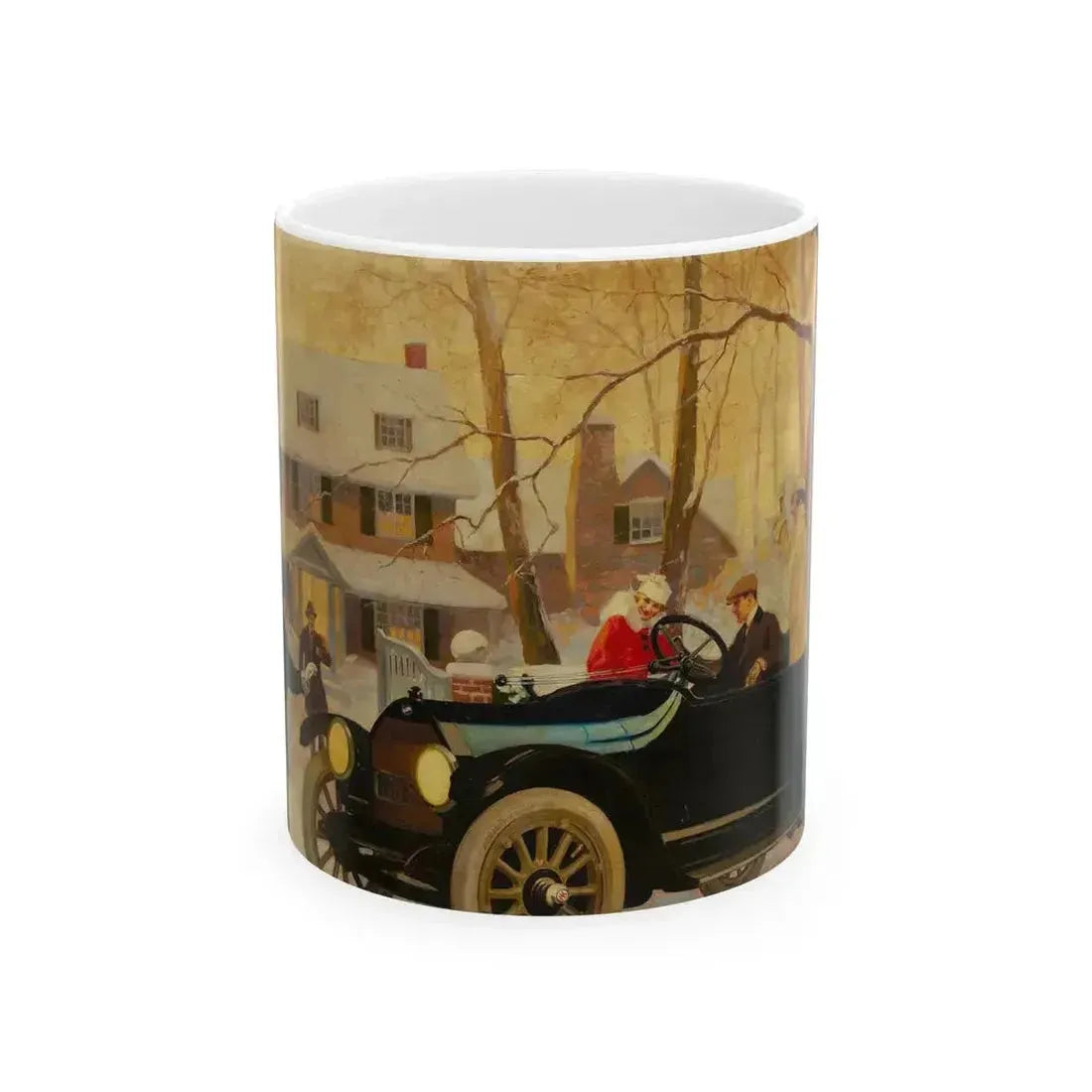 Fisk Tire, ad illustration - White Coffee Mug 11oz - Go Mug Yourself