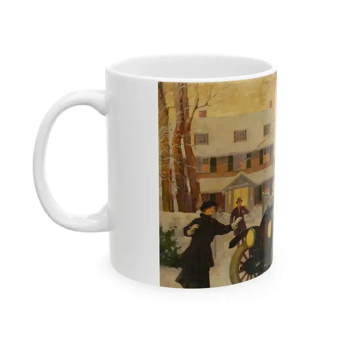 Fisk Tire, ad illustration - White Coffee Mug - Go Mug Yourself