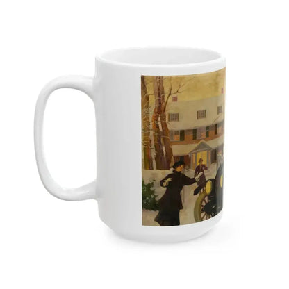 Fisk Tire, ad illustration - White Coffee Mug - Go Mug Yourself