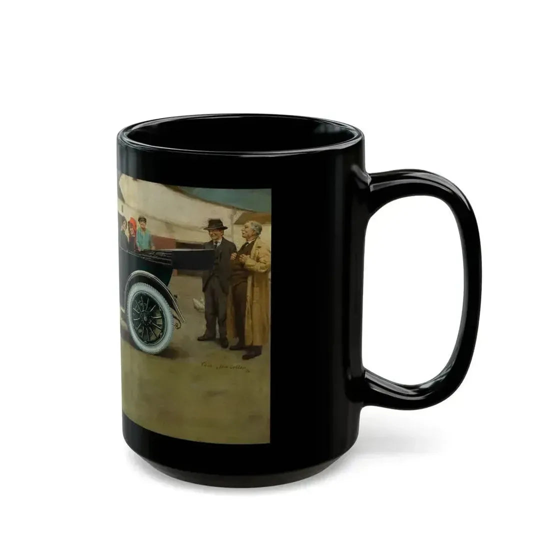 Fisk Tire Company, advertising illustration, 1915 - Black Coffee Mug - Go Mug Yourself