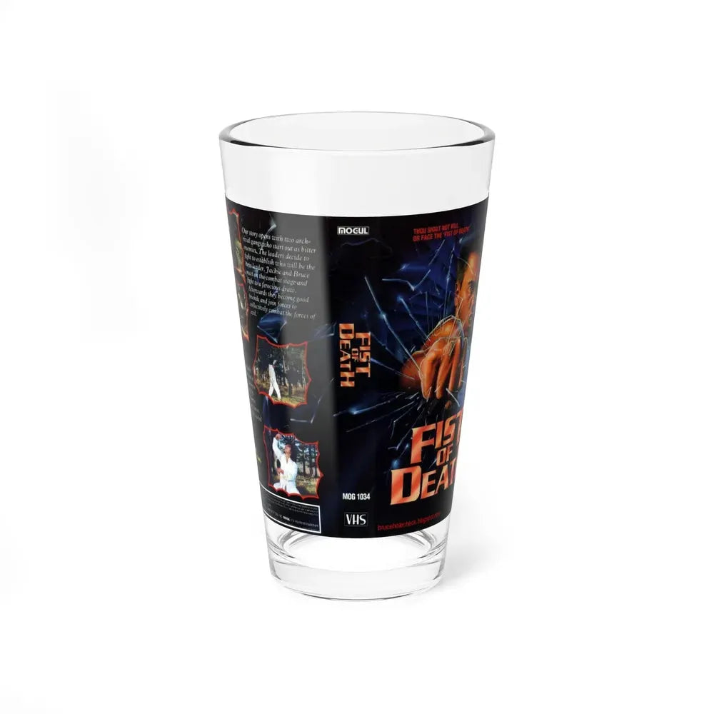 FIST OF DEATH (VHS COVER) Pint Glass 16oz 16oz - Go Mug Yourself