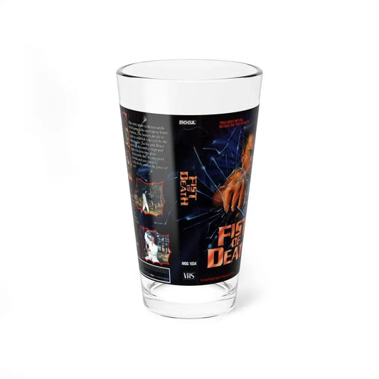 FIST OF DEATH (VHS COVER) Pint Glass 16oz 16oz - Go Mug Yourself