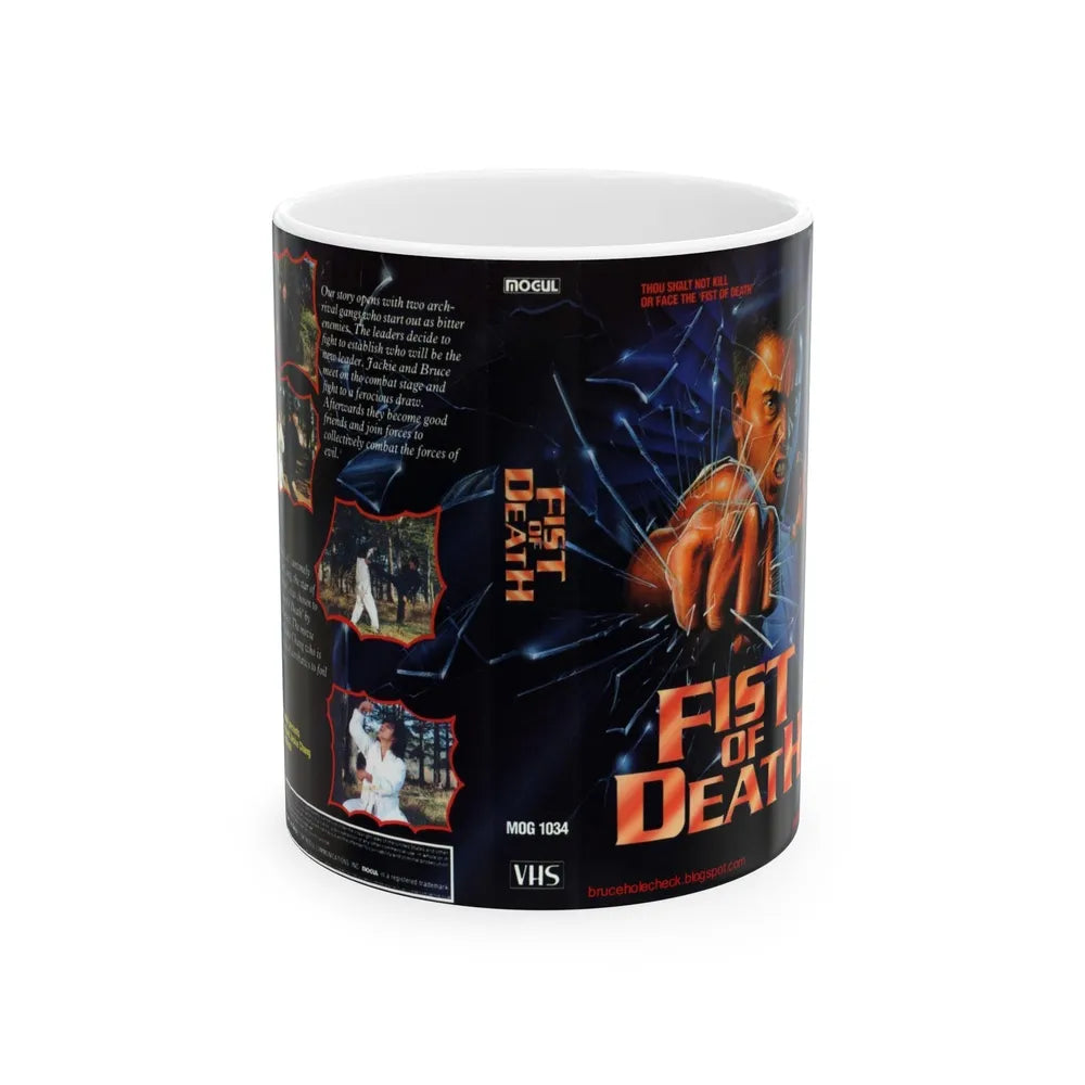 FIST OF DEATH (VHS COVER) - White Coffee Mug-11oz-Go Mug Yourself