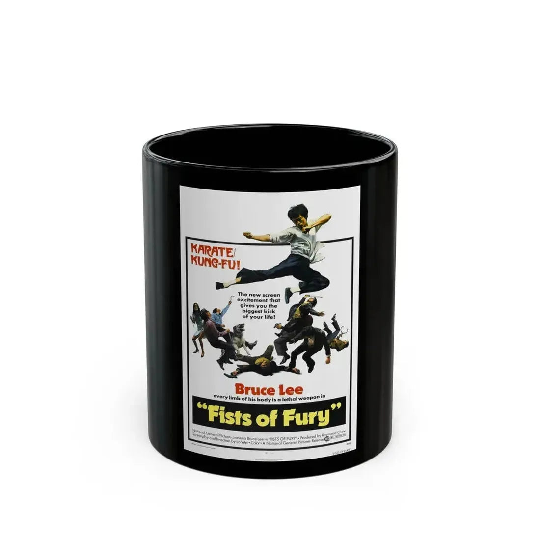 FIST OF FURY (3) 1972 Movie Poster - Black Coffee Mug 11oz - Go Mug Yourself