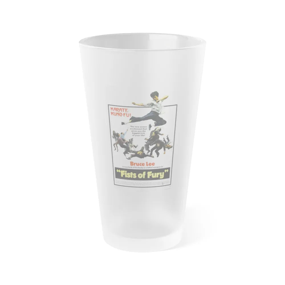 FIST OF FURY (3) 1972 Movie Poster - Frosted Pint Glass 16oz-16oz-Frosted-Go Mug Yourself