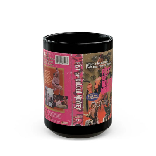 FIST OF THE GOLDEN MONKEY (VHS COVER) - Black Coffee Mug-15oz-Go Mug Yourself